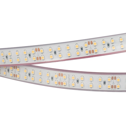 Лента светодиодная RTW 2-5000P 24V Warm2700 2x2 (3528, 1200 LED, LUX) (Arlight, 19.2 Вт/м, IP66)
