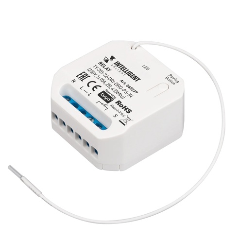 INTELLIGENT ARLIGHT Релейный модуль TY-701-72-DRI-DRO-PS-IN (230V, 1x10A, ZB, 433Mhz) (IARL, IP20 Пластик, 3 года)