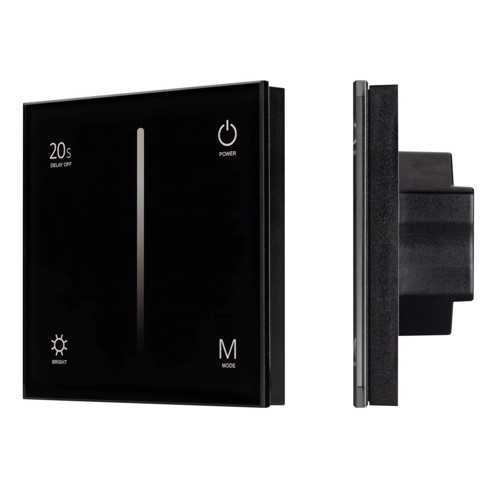 Панель SMART-P6-DIM-G-IN Black (12-24V, 4x3A, Sens, 2.4G) (Arlight, IP20 Пластик, 5 лет) - изображение товара