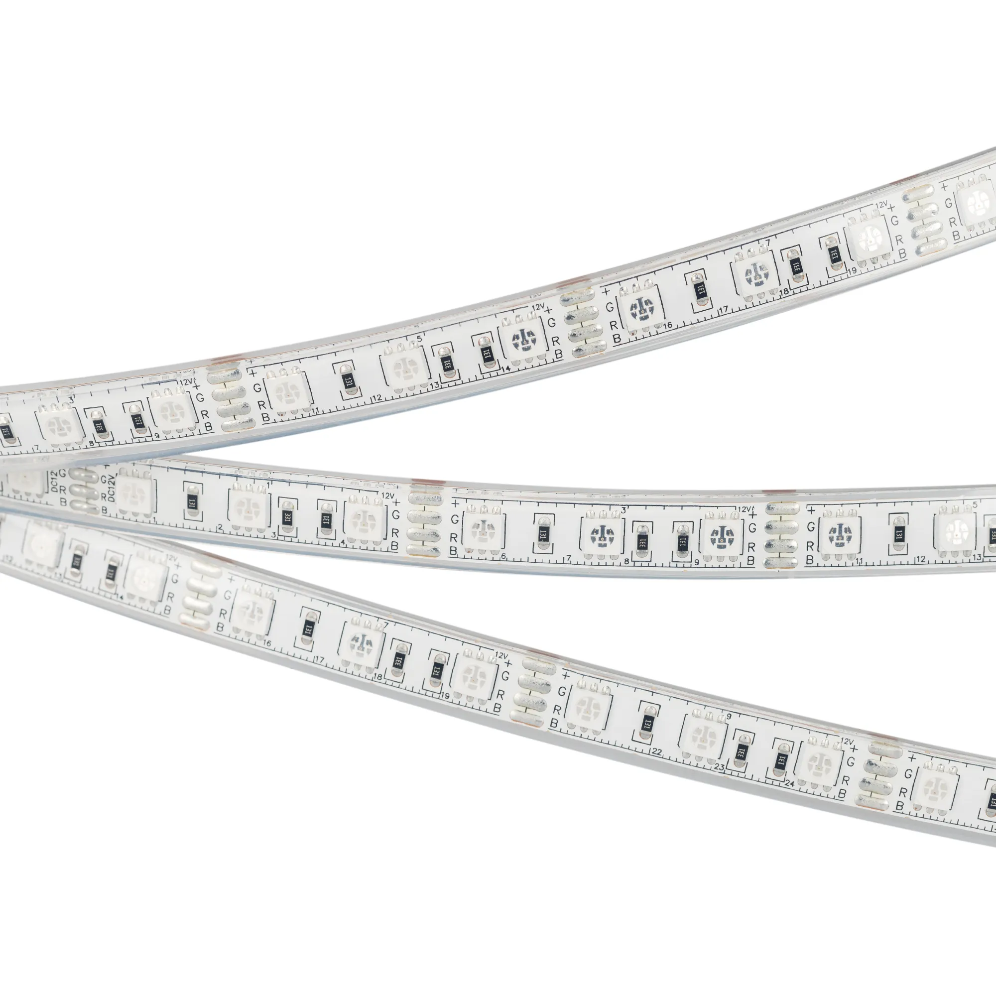 Лента светодиодная герметичная RTW-PU-B60-12.5mm 12V RGB (14.4 W/m, IP68, Wire 2m, 5m) (Arlight, -)