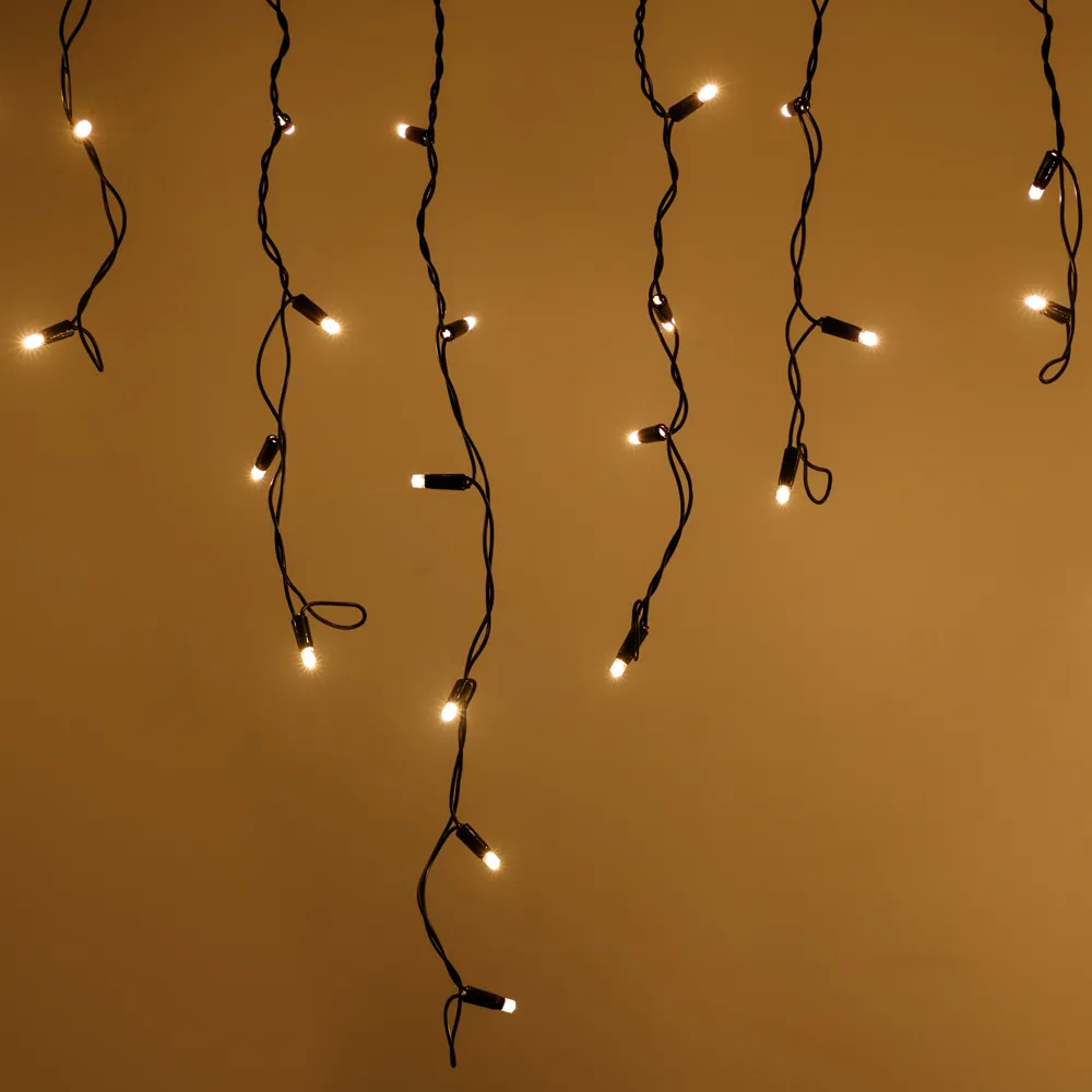 Светодиодная гирлянда ARD-EDGE-PRO-4000x600-BLACK-128LED-FLASH WARM (230V, 8W) (Ardecoled, IP65) - изображение товара