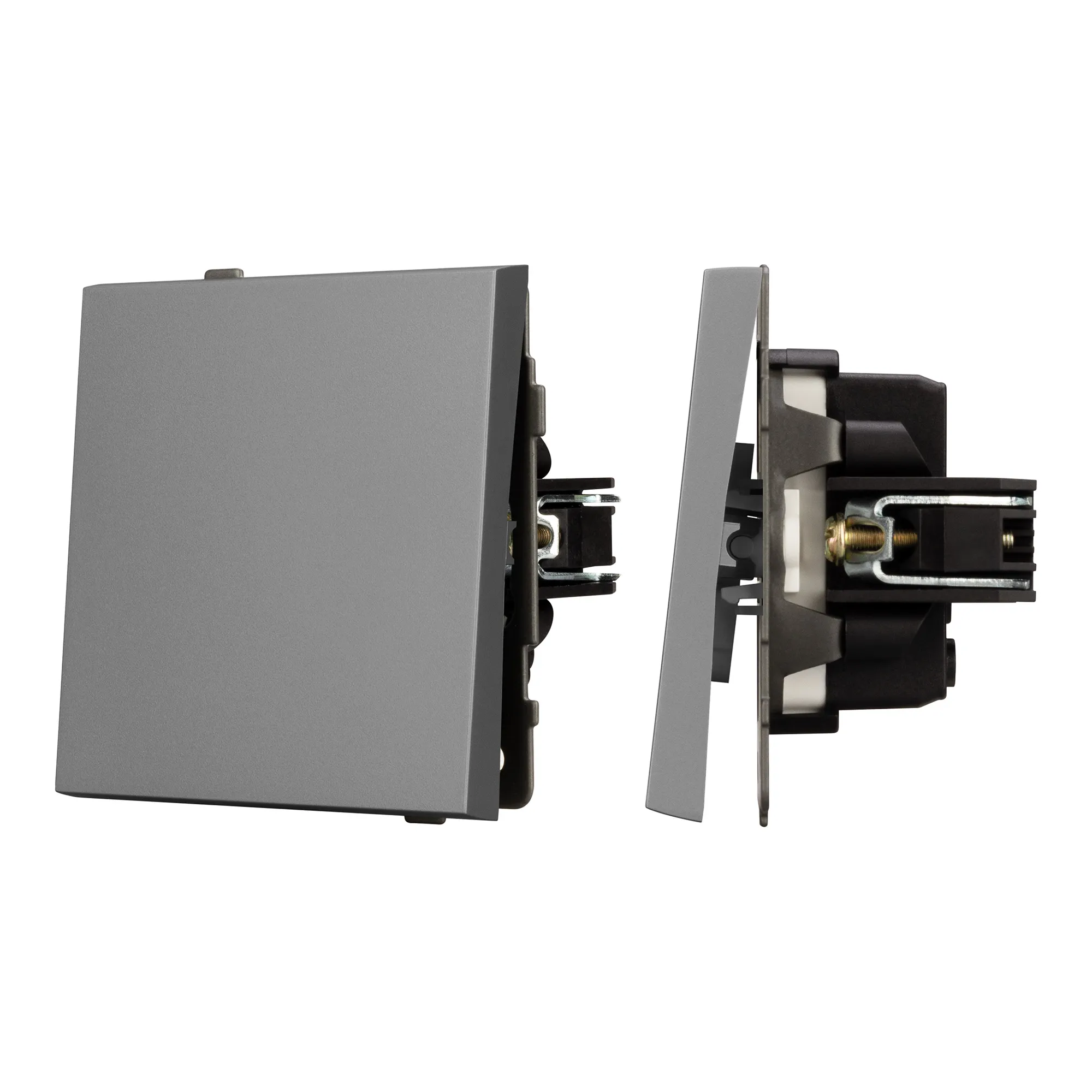 Механизм выключателя одноклавишный непроходной SWT-TENDO-MK01-PL-GR (230V, 10A) (Arlight, -)