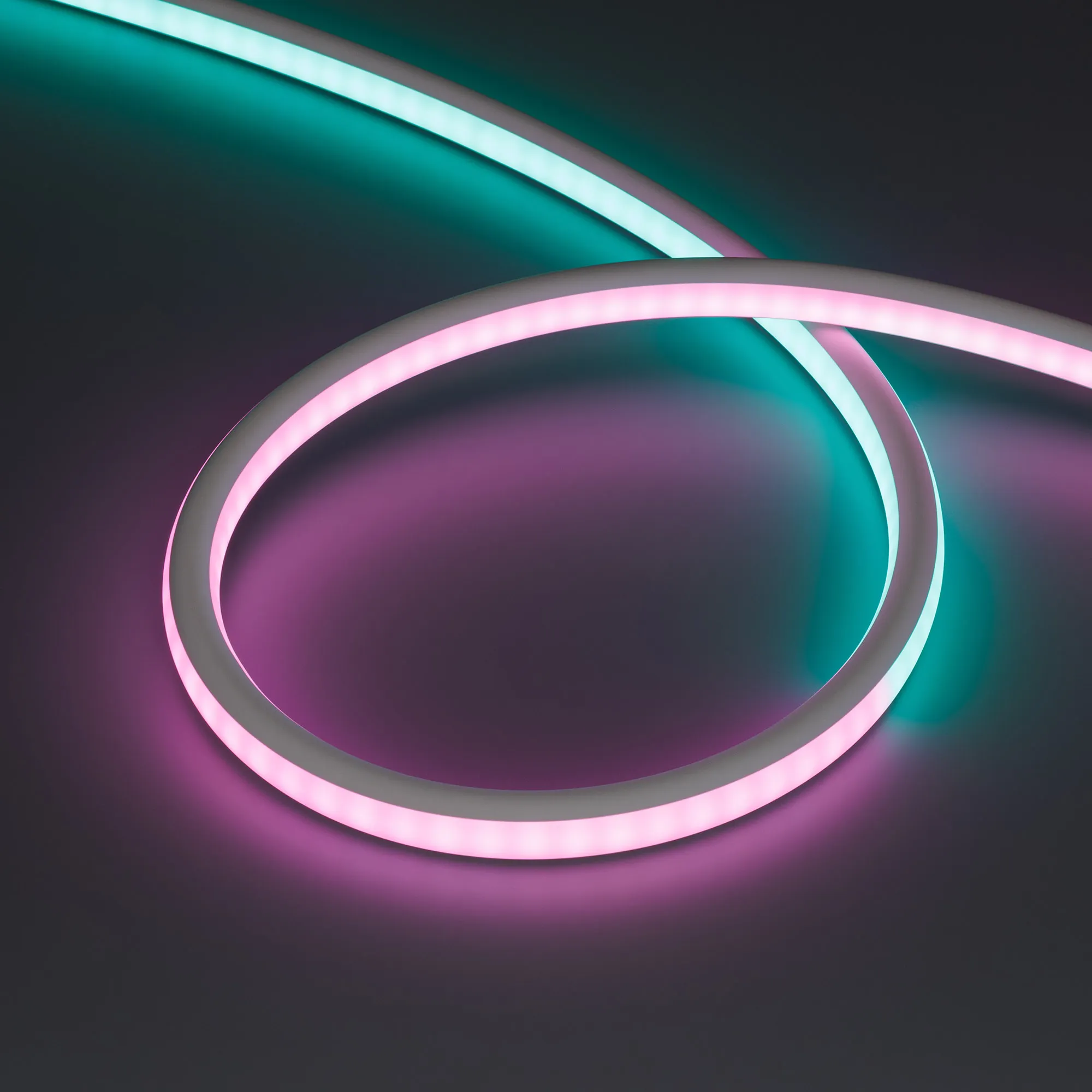 Лента герметичная SPI-WAVE-TOP-G200-18x15mm 24V RGB PX2 (26 W/m, IP54, 5m, wire x1) (Arlight, Вывод прямой, 3 года) - изображение товара