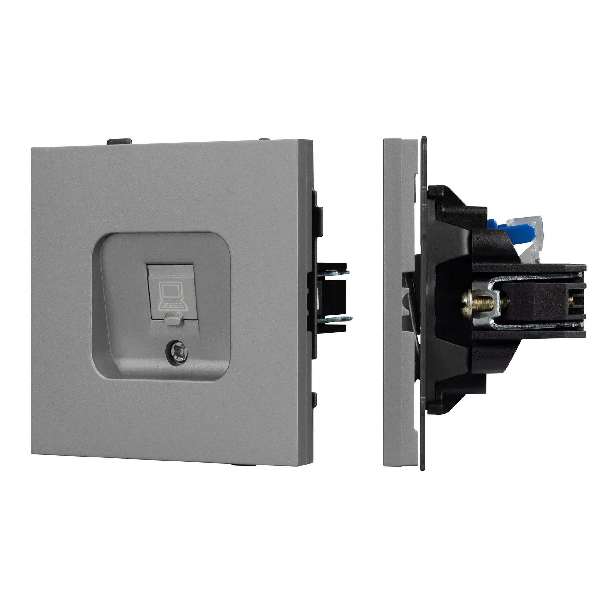 Механизм компьютерной розетки SCT-TENDO-MPC1-PL-GR (RJ-45, CAT6) (Arlight, -)