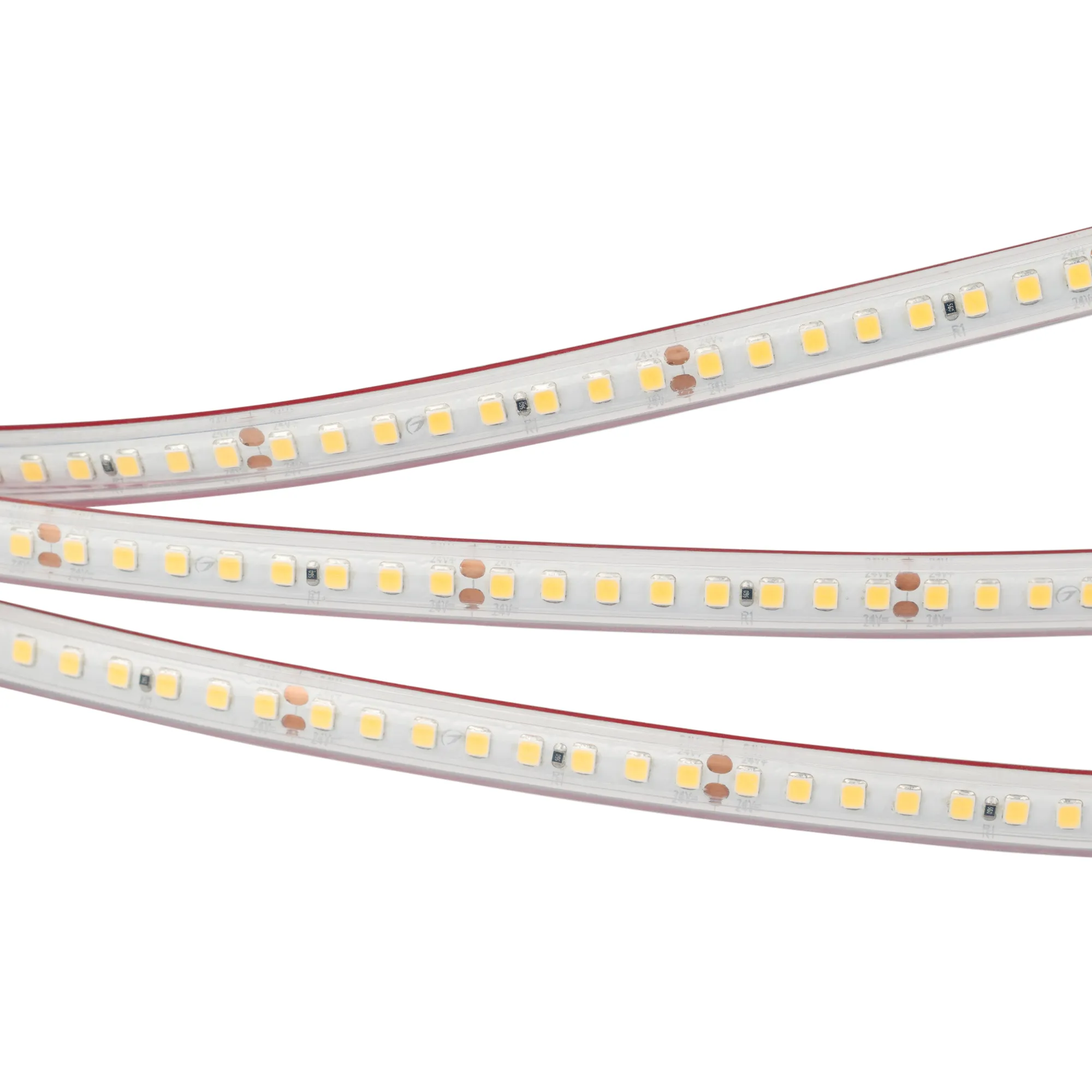 Лента светодиодная RTW 2-5000PS 24V White6000 2x (2835, 160 LED/m, LUX) (Arlight, 12 Вт/м, IP67)