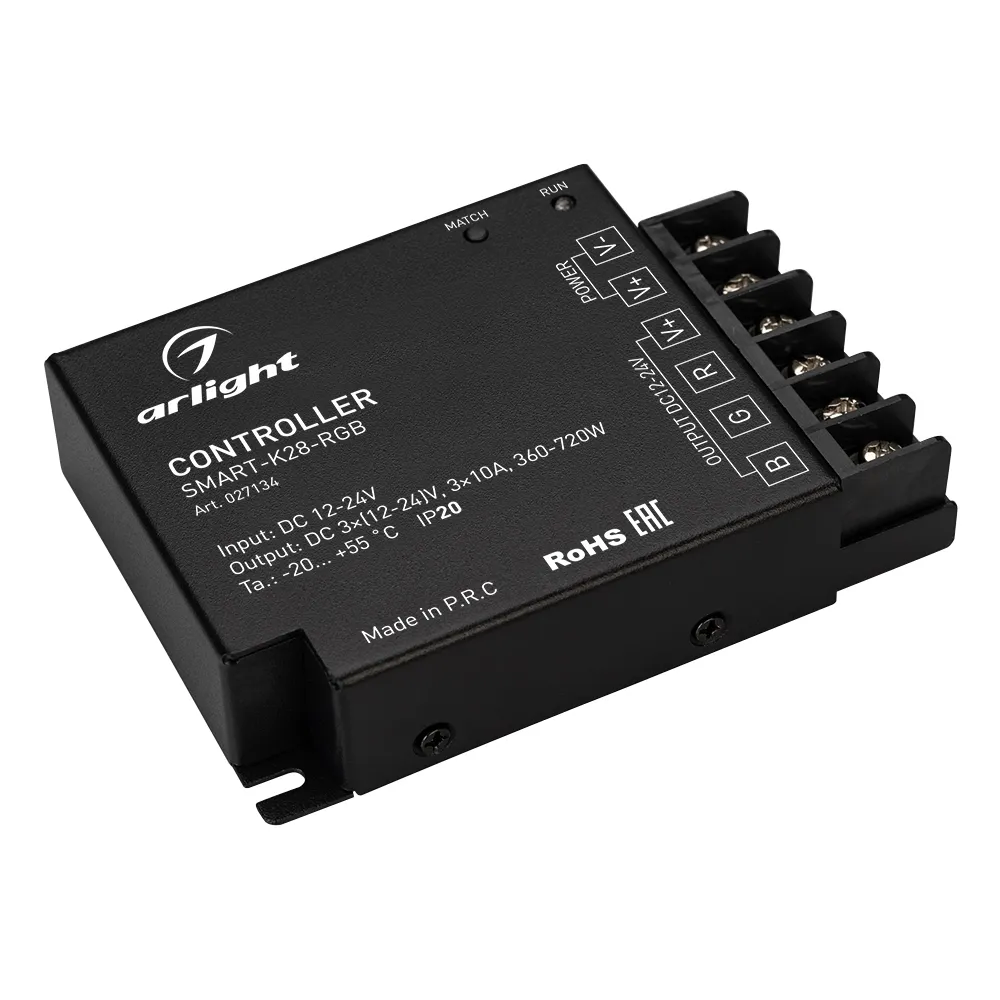 Контроллер SMART-K28-RGB (12-24V, 3x10A, 2.4G) (Arlight, IP20 Металл, 5 лет) - изображение товара