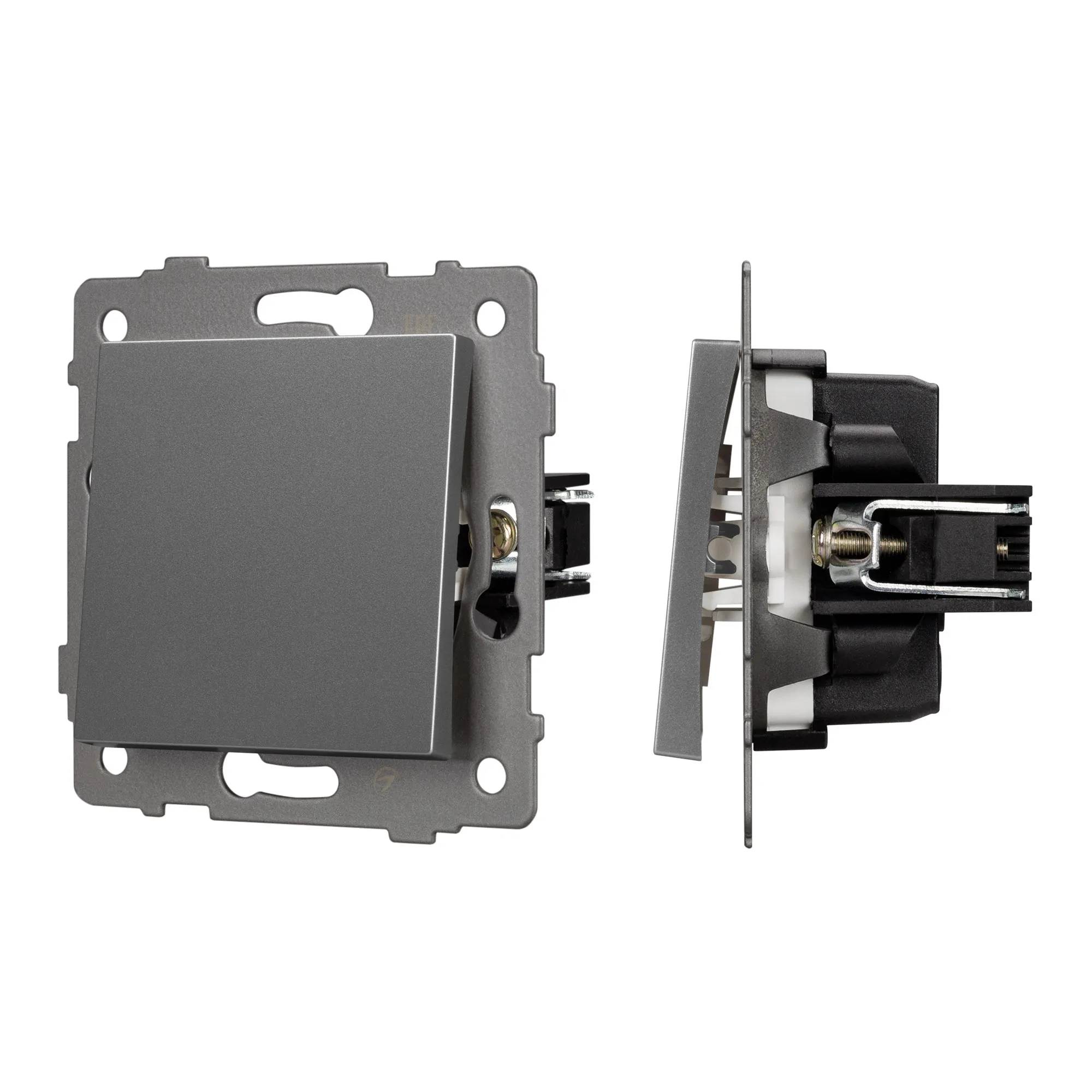 Механизм выключателя одноклавишный перекрёстный SWT-MKX1-PL-GR-V (250V, 10A) (Arlight, -) - изображение товара